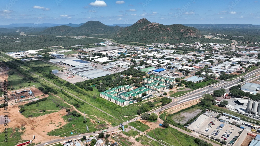 Naklejka premium Gaborone International Commerce Park in Botswana, Africa