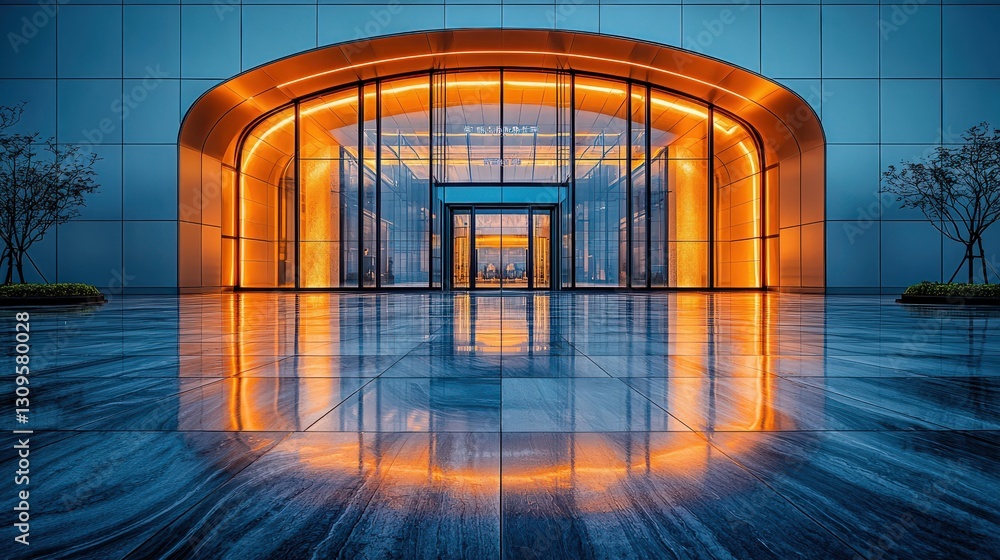 Fototapeta premium modern minimalist architectural entrance