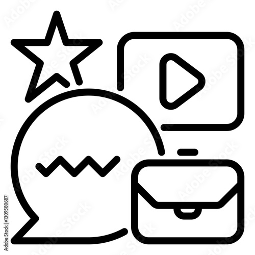 Marketing icon, line icon style