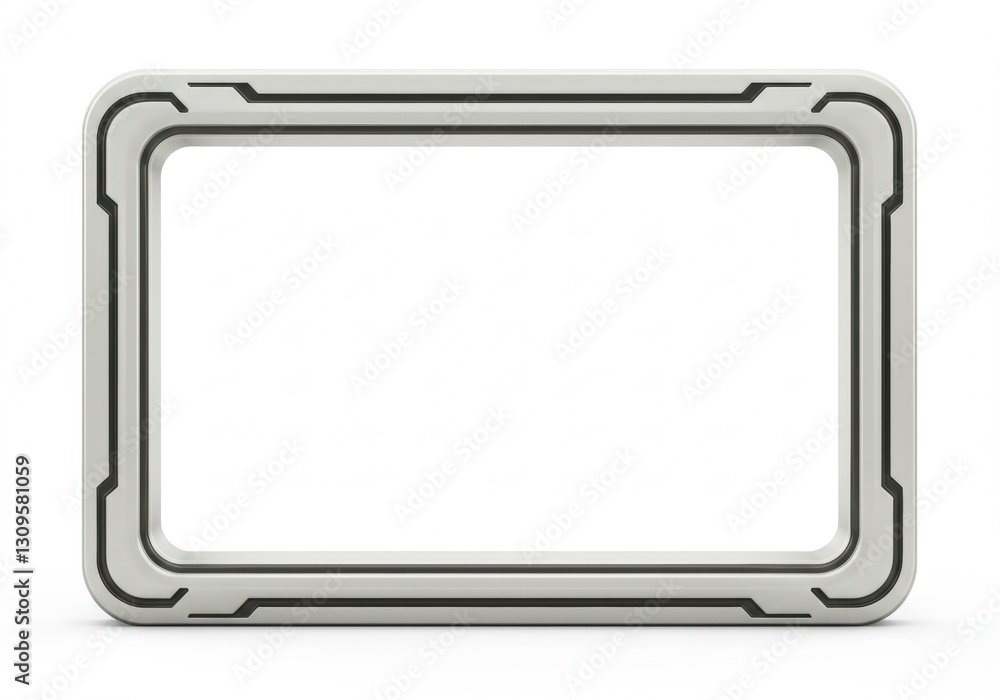 Futuristic Tech Frame. Isolated white background. Futuristic Tech Frame. Isolated white background.
