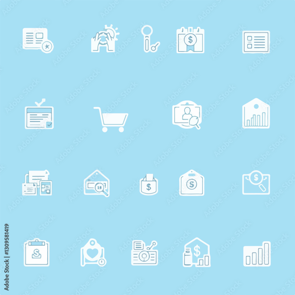 Mega set of icons in trendy line style Business ecommerce finance accounting Big set Icons collection. line vector Mega set of icons in trendy line style Business ecommerce finance accounting Big set Icons collection. line vector