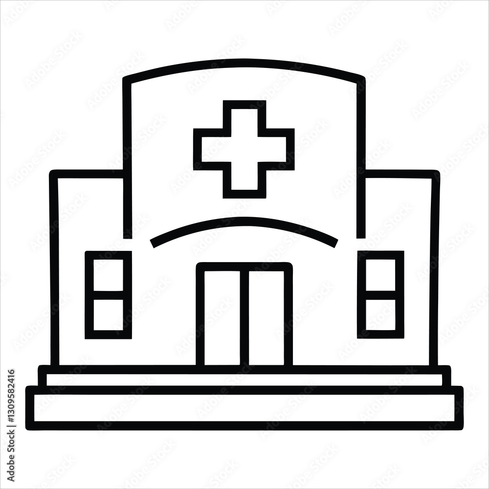 Fototapeta premium silhouette post office on white background