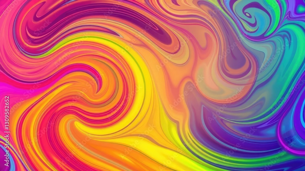 Obraz premium Vibrant Abstract Background with Swirling Colors, swirling, colorful, psychedelic