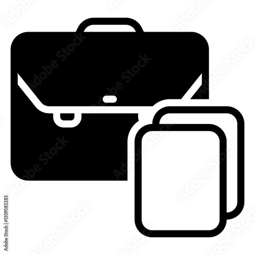 suitcase glyph icon