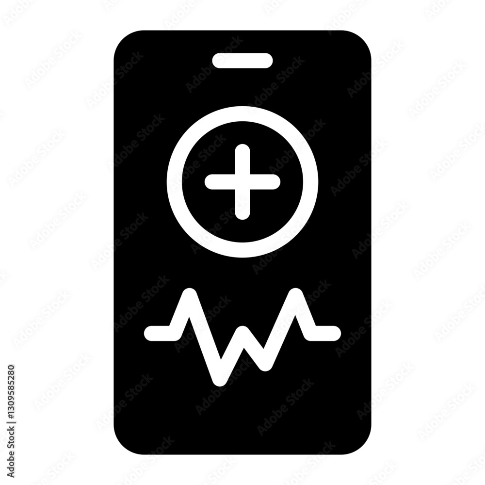 medical app glyph icon medical app glyph icon