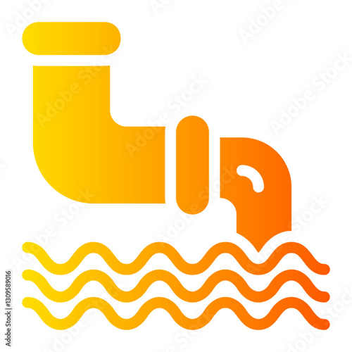 water pollution gradient icon