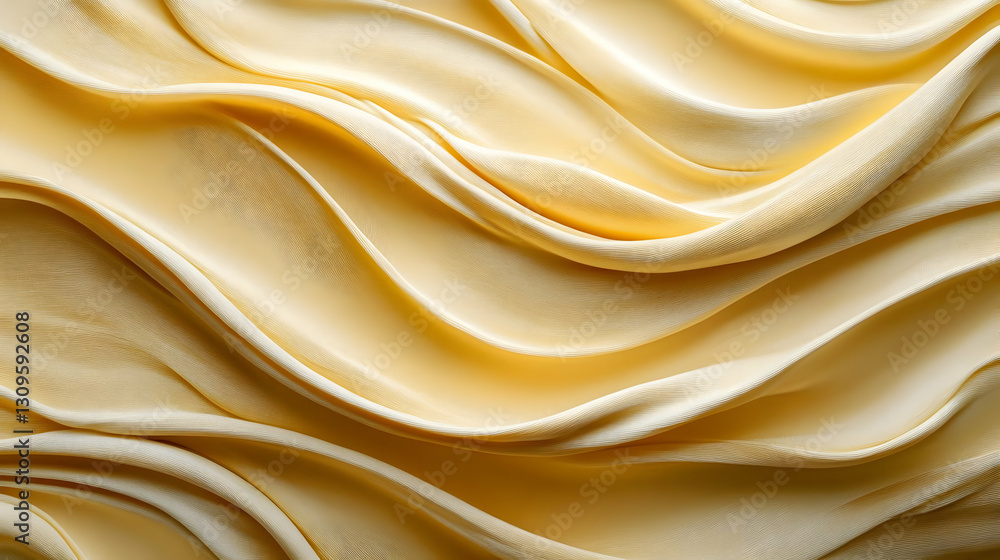 Obraz premium Soft Pale Yellow Fabric Drapes