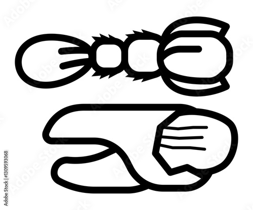 icon of crab claw meat and knuckle meat featuring detailed textures representing the natural muscle fibers and shell structure.
