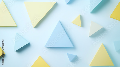 Free Download Abstract geometric background with pastel blue and yellow 3D triangular shapes

 - GFXLoad