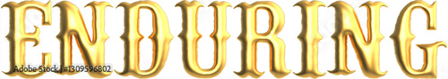фотографія Enduring golden text , 3d rendering