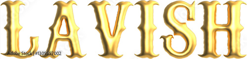 Photos Lavish golden text , 3d rendering