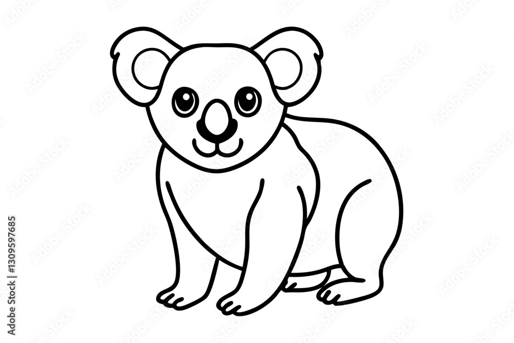 Fototapeta premium Elegant Koala Outline
