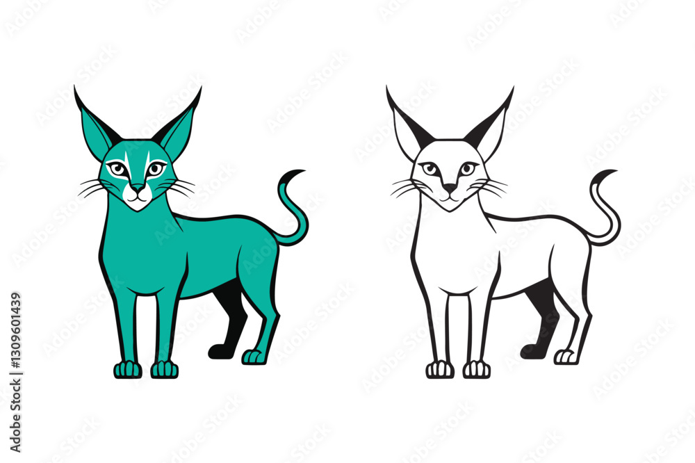 Fototapeta premium black and white cats