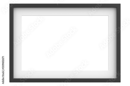 Picture frame. Landscape frame. 3D illustration.