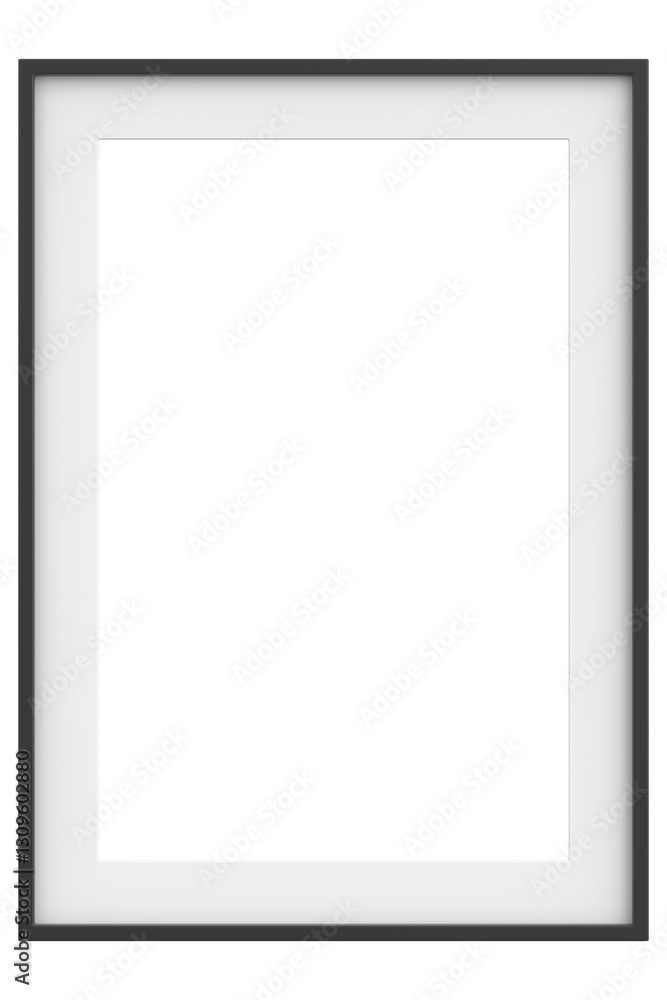 Obraz premium Picture frame. Portrait frame. 3D illustration.