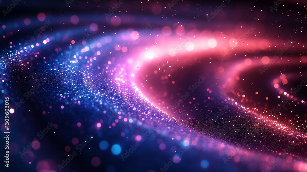 Obraz premium Colorful particle streamer background