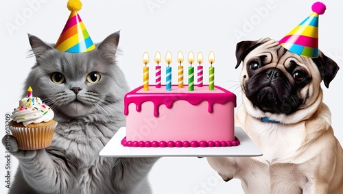 Party Pals: A Cat and Dog Birthday Bash