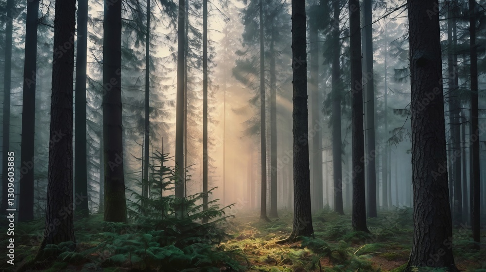 Misty Fir Forest at Dawn #11 Misty Fir Forest at Dawn #11