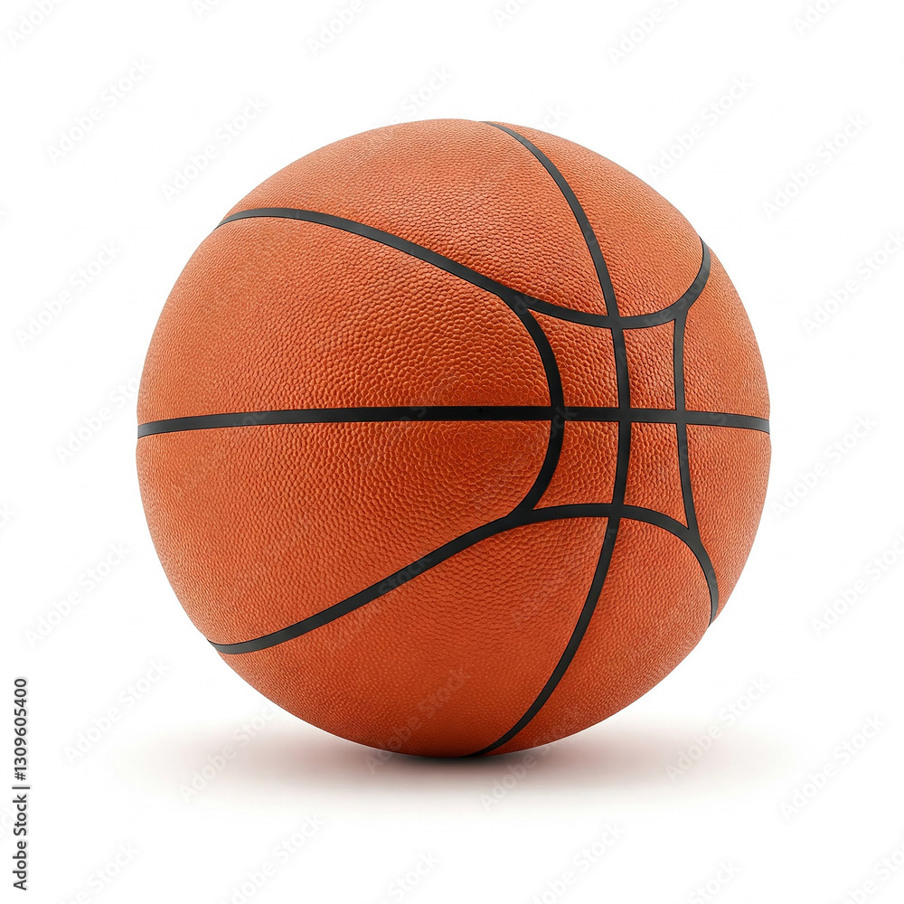 Fototapeta premium basketball isolated on white background. orange basketball on white background.