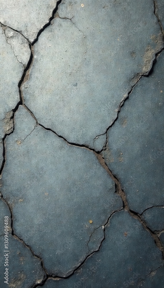Obraz premium Abstract grey concrete backdrop Deep cracks, distressed surface , gray, concrete
