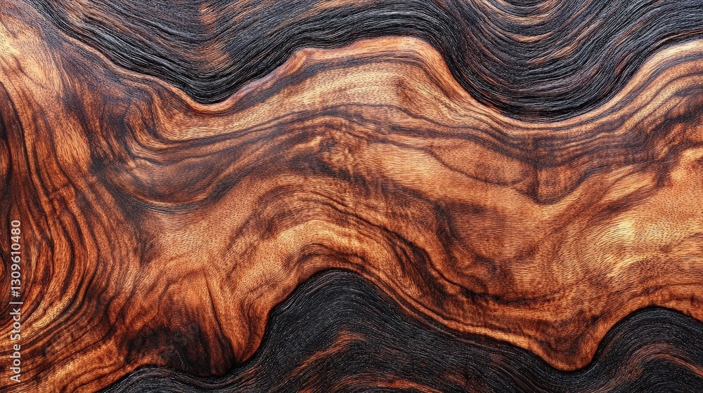 Sleek dark brown wood grain on a soft light brown surface; intricate, flowing patterns evoke warmth and natural elegance Sleek dark brown wood grain on a soft light brown surface; intricate, flowing patterns evoke warmth and natural elegance