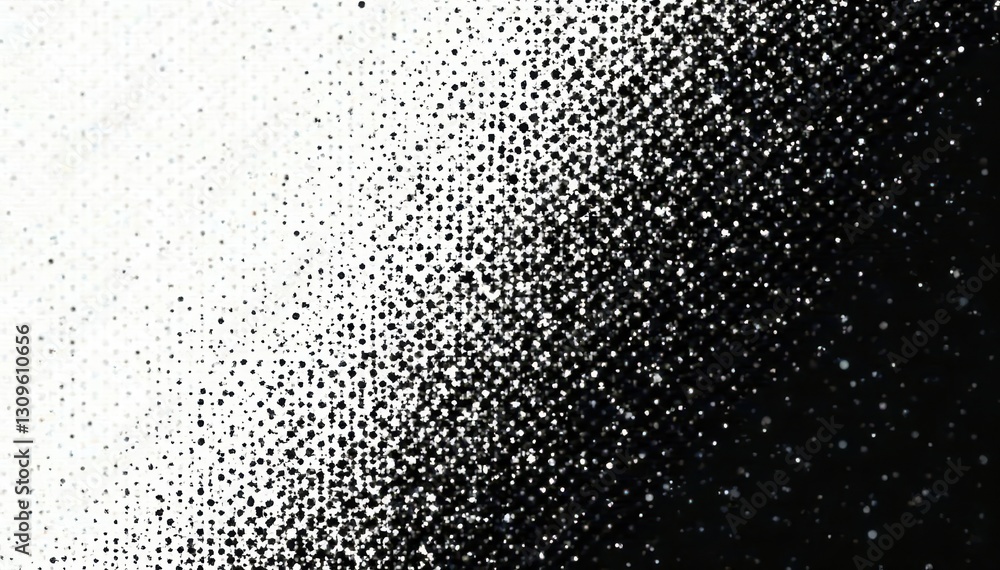 Obraz premium Black & white halftone pattern, dynamic diagonal speed effect , geometric, optical, style