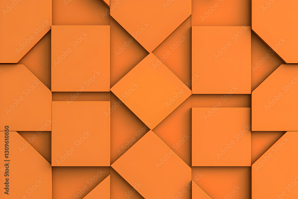 Abstract 3D Orange Geometric Background Abstract 3D Orange Geometric Background