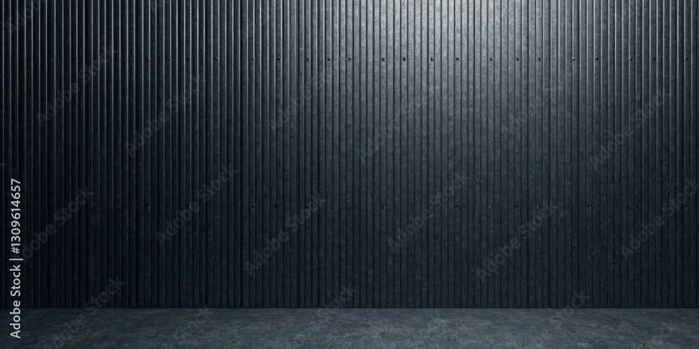 custom made wallpaper toronto digitalDark Corrugated Metal Wall Background with Concrete Floor Industrial Setting for Design Projects