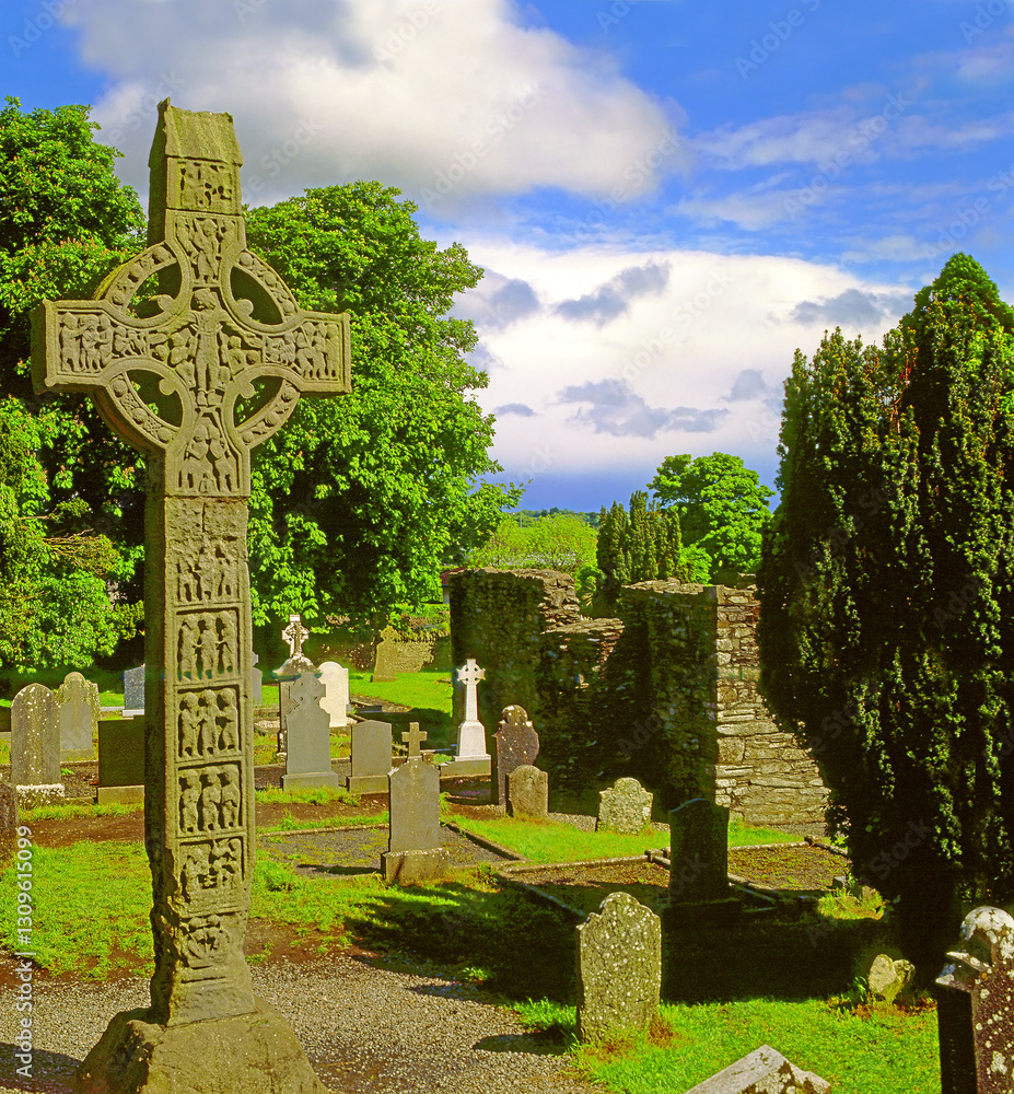 Muiredach's Cross, Monasterboice Monastery in southern Ireland