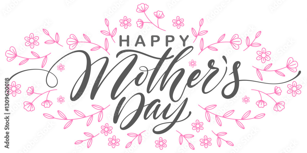 Mother's Day lettering card. Vector eps Mother's Day lettering card. Vector eps