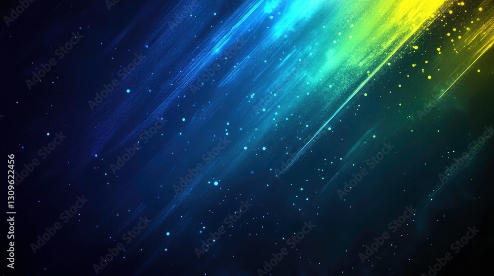 Abstract Deep Space Background with Vibrant Neon Colors
