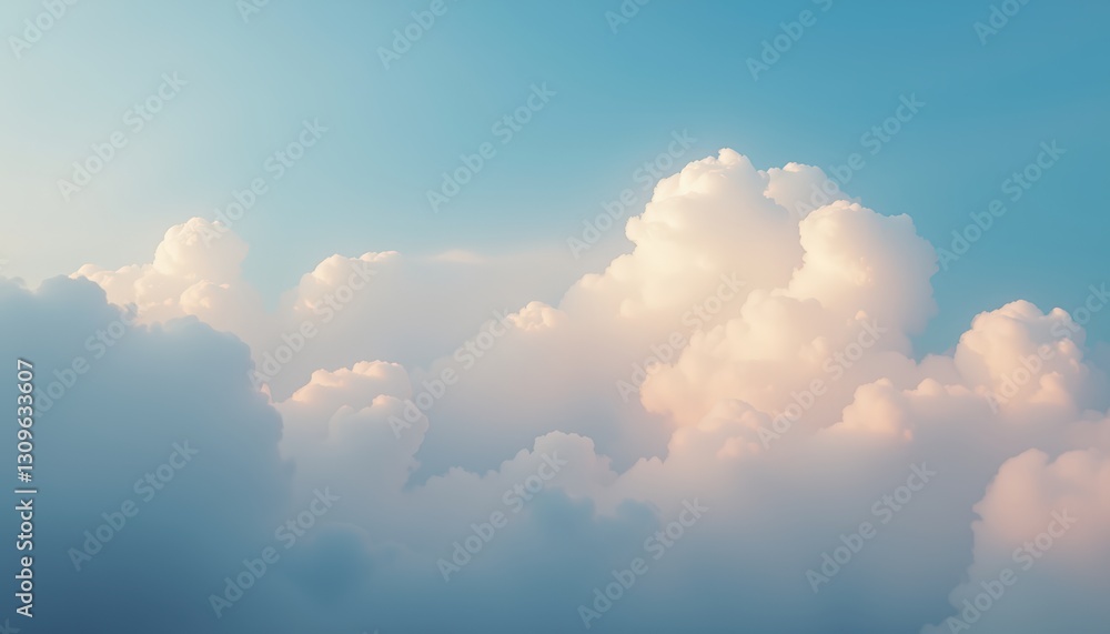 Hazy Sky with Soft Clouds and a Warm Sunlight Hazy Sky with Soft Clouds and a Warm Sunlight