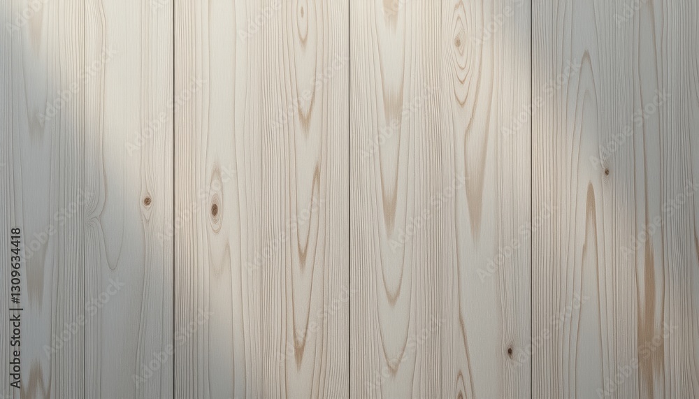Fototapeta premium White Wood Panel with Horizontal Grains