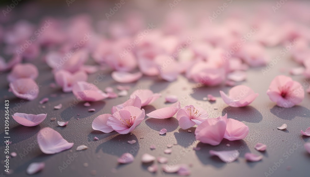 Obraz premium Pink Cherry Blossoms on a Surface