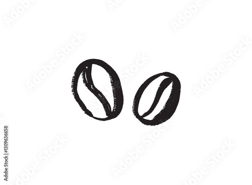 Illustration of an Handdrawn Coffee Bean