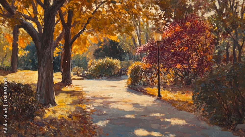 Serene Outdoor Scene with Beautiful Interplay of Warm Light Serene Outdoor Scene with Beautiful Interplay of Warm Light
