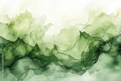 Abstract sage green watercolor wash background with soft transitions