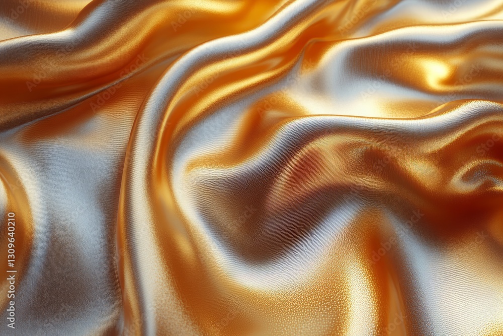 Gold-toned silk fabric reflecting light Gold-toned silk fabric reflecting light