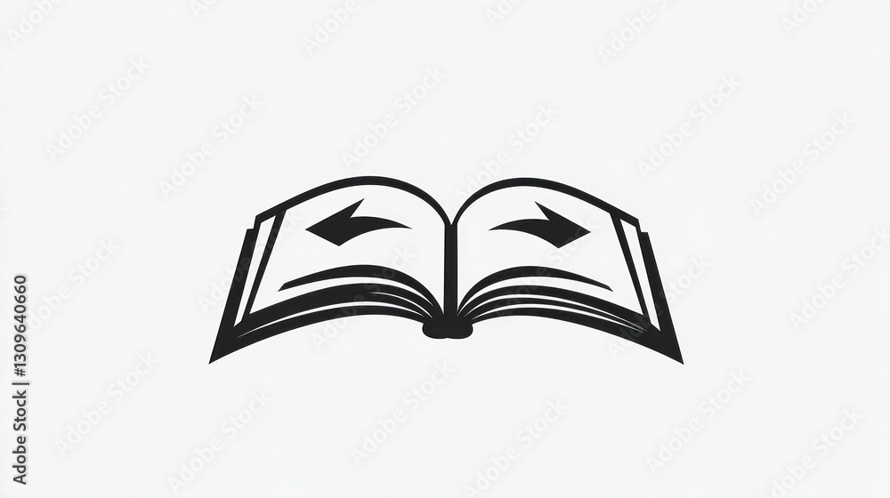 Open book icon, guide, knowledge, learning, education Open book icon, guide, knowledge, learning, education