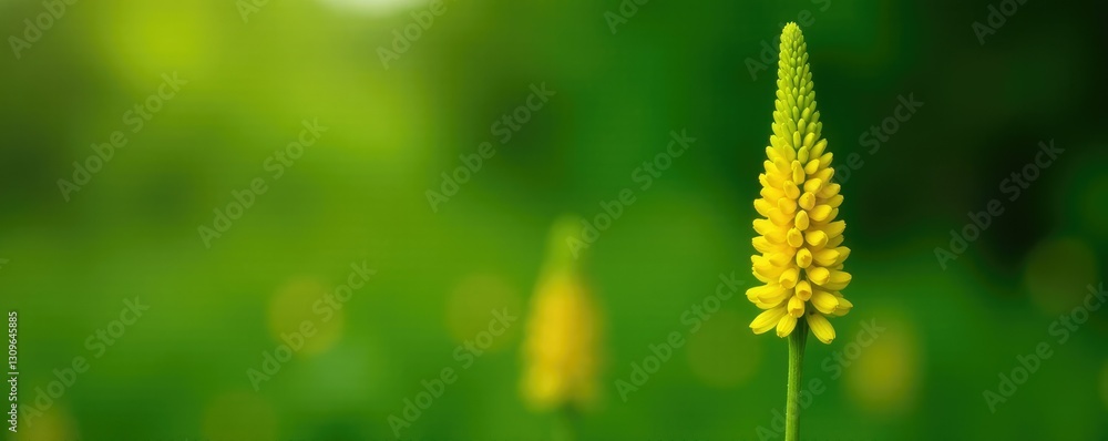 Yellow spike inflorescence on a branched stem, annual, axillary Yellow spike inflorescence on a branched stem, annual, axillary