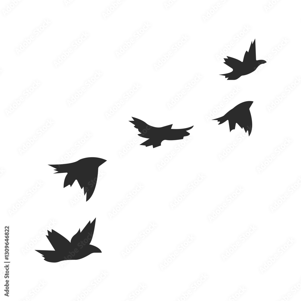 Obraz premium Flying Birds Silhouette