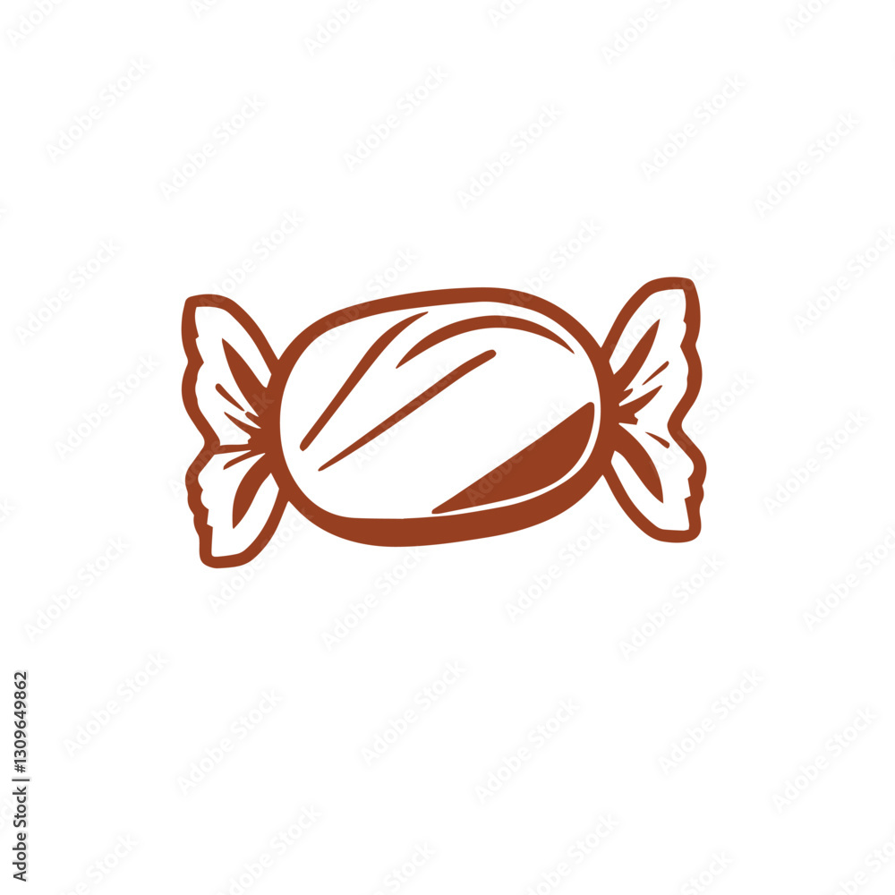 Obraz premium Sweet abstract candy dessert logo design template concept vector food illustration.