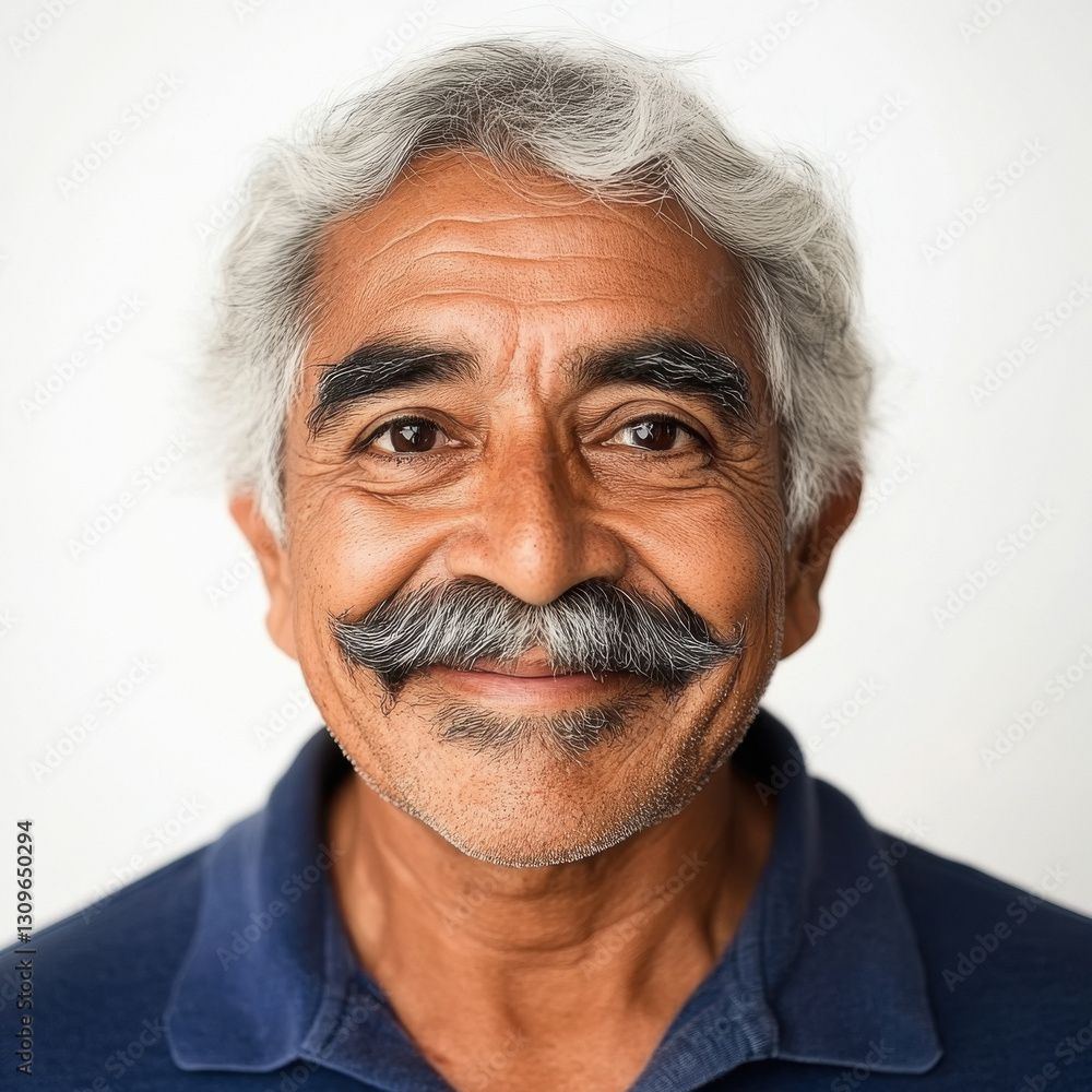 close up of indian man smiling on white background close up of indian man smiling on white background