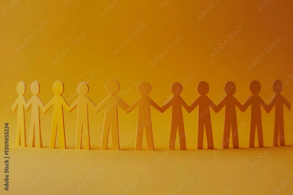 Golden People Holding Hands Teamwork and Friendship Golden People Holding Hands Teamwork and Friendship
