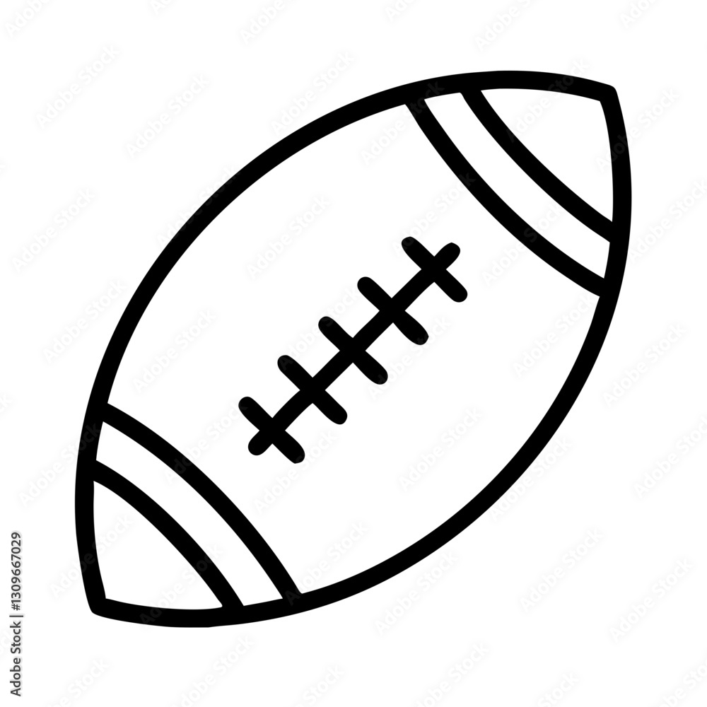 American football minimal black outline icon American football minimal black outline icon