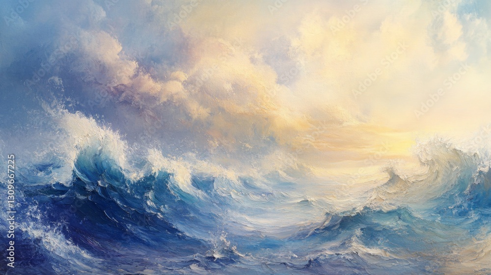 Fototapeta premium The Ocean's Ceaseless Drama Unfolds Before Your Gaze in Colors