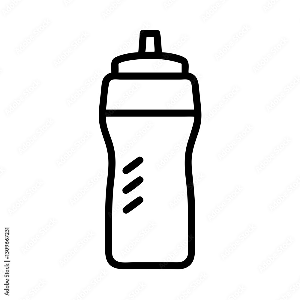 Water bottle minimal black outline icon Water bottle minimal black outline icon