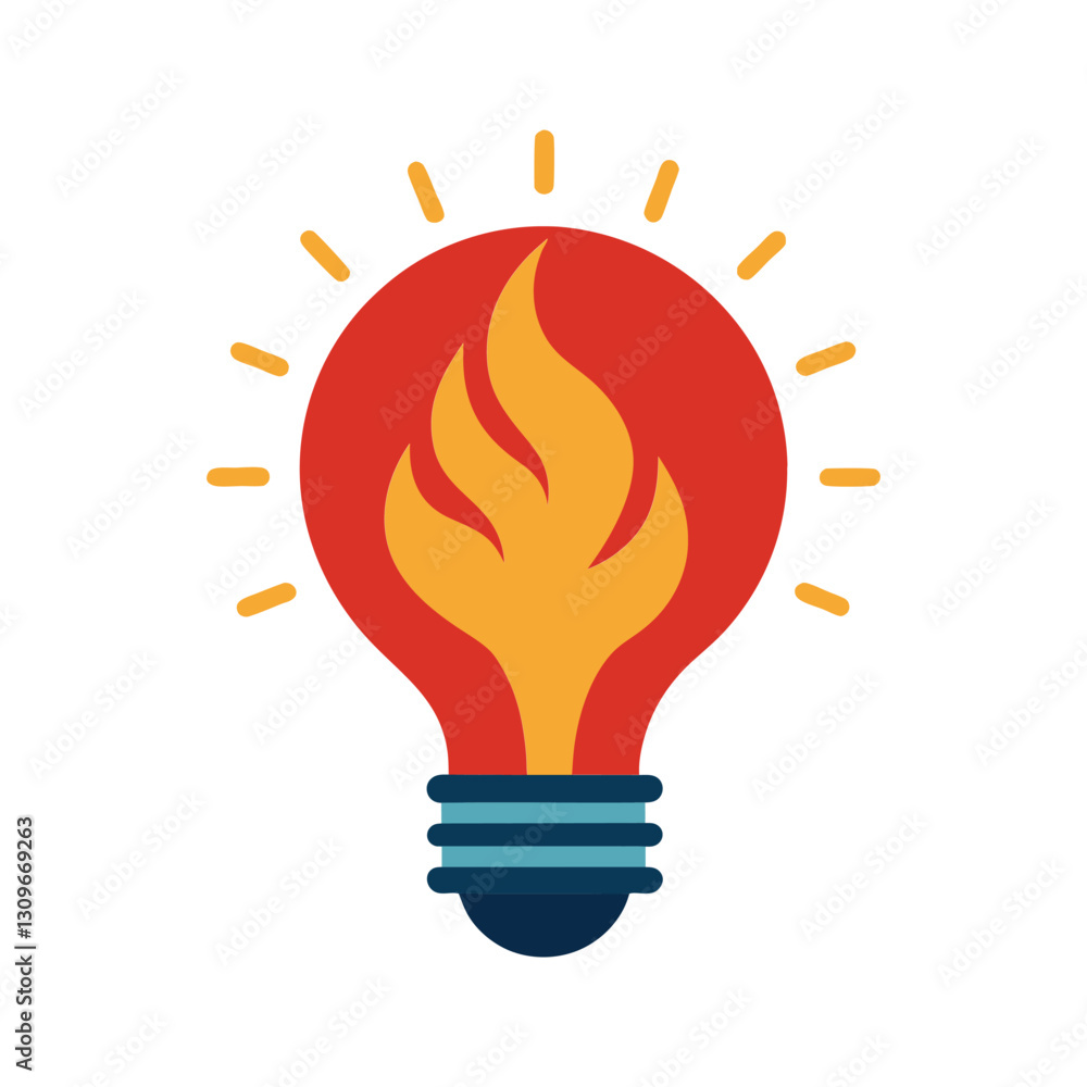 Creative Fire Light Bulb Concept - Innovative Vector for Ideas, Energy, and Motivation Designs Creative Fire Light Bulb Concept - Innovative Vector for Ideas, Energy, and Motivation Designs