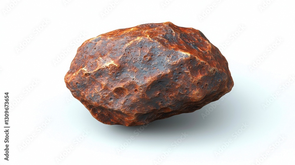 Rusty Rock Isolated on White Rusty Rock Isolated on White