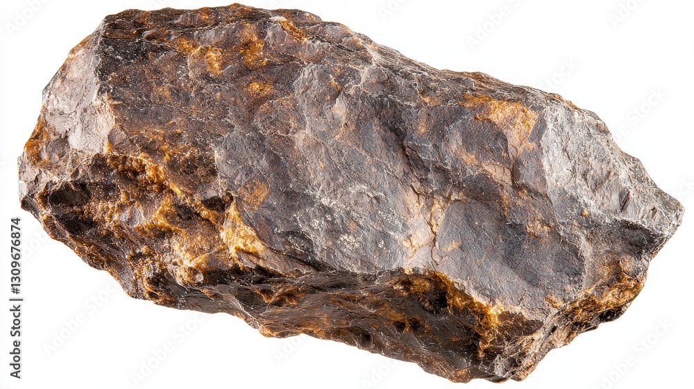 Rough Stone Specimen Isolated White Rough Stone Specimen Isolated White